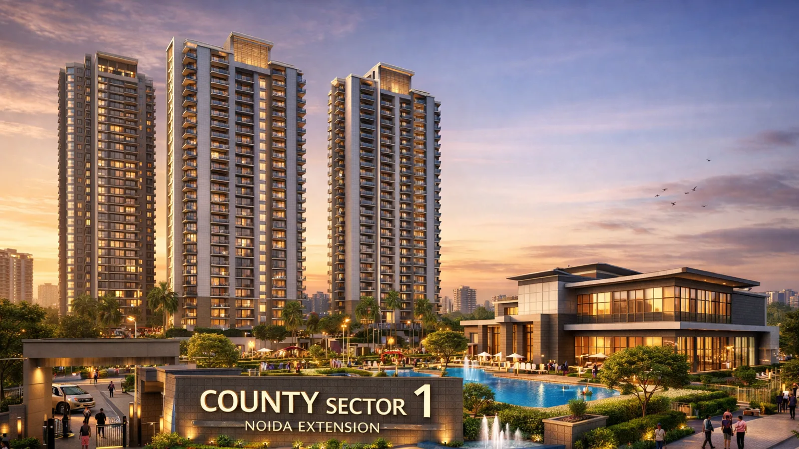 Aerial view of Sector 1, Noida