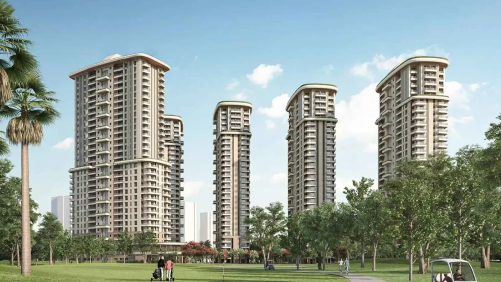 Aerial view of Sector 105, Noida