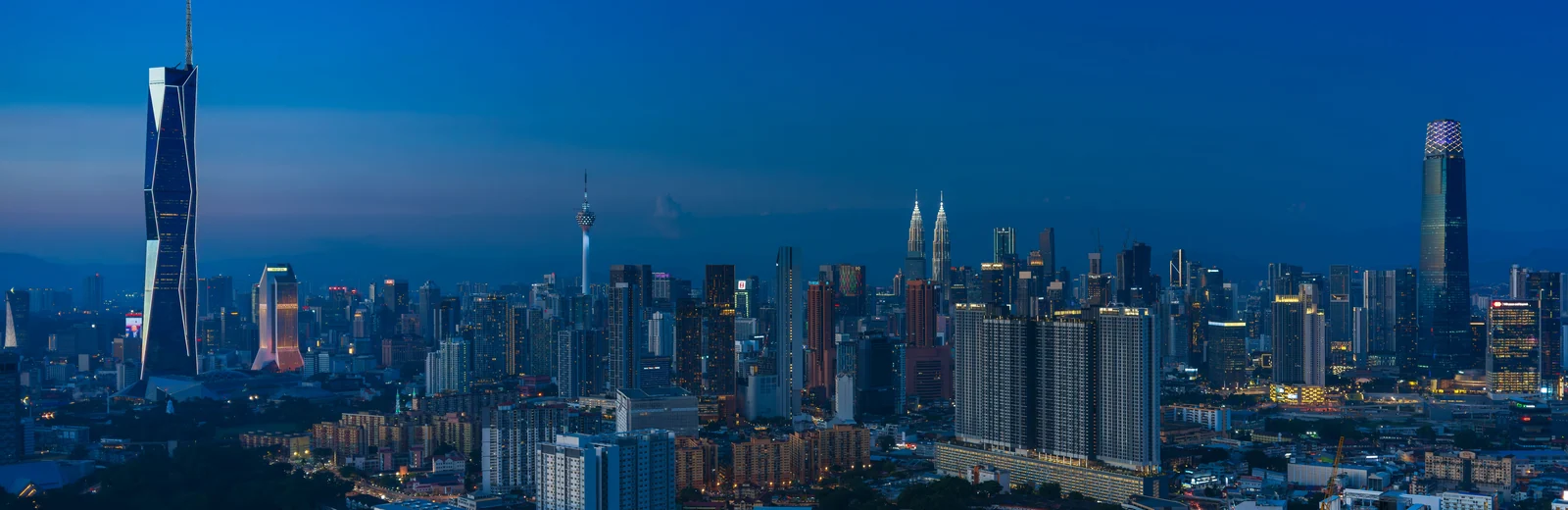 Skyline of Sector 106, Noida at golden hour
