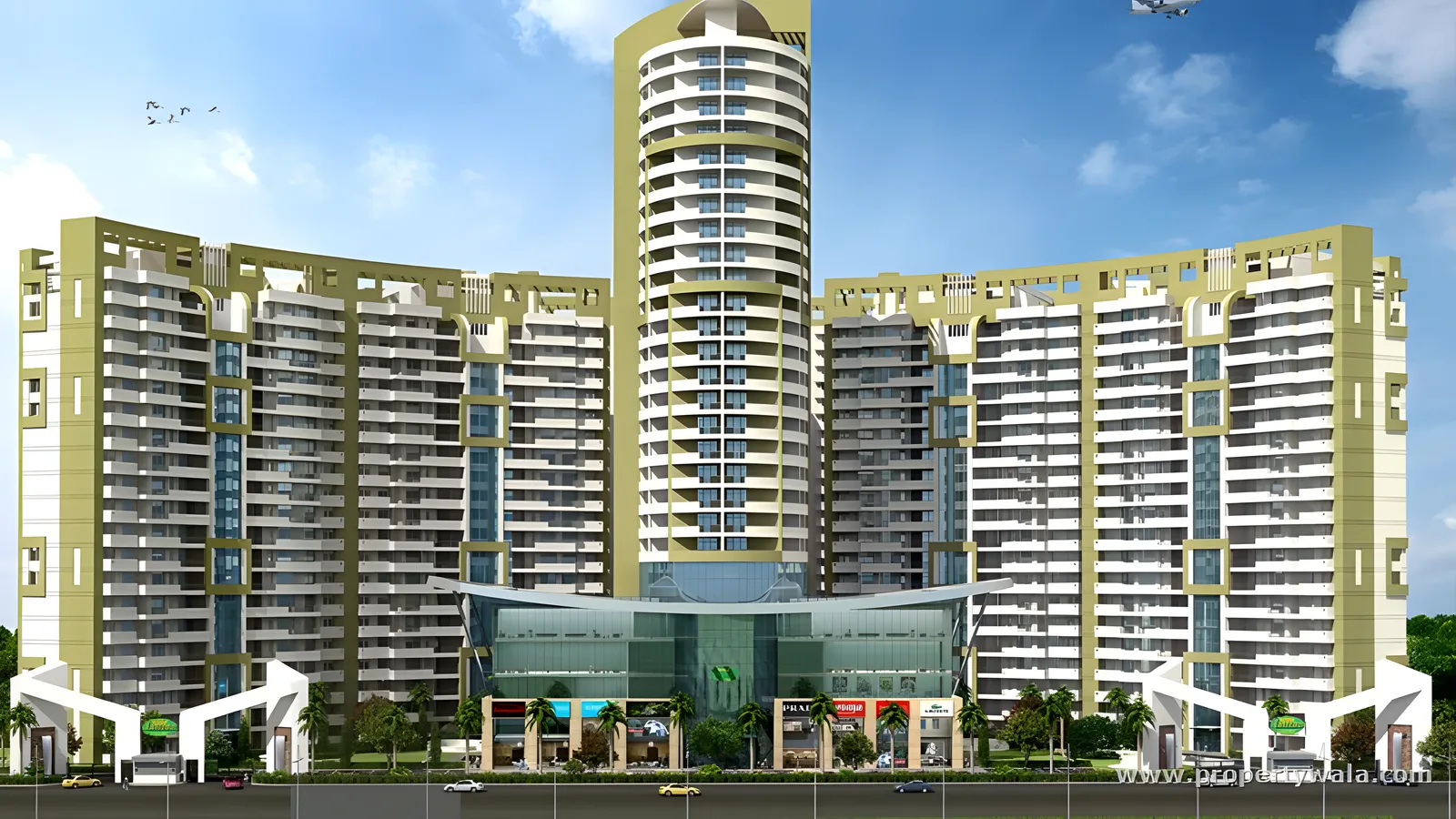 Aerial view of Sector 108, Noida