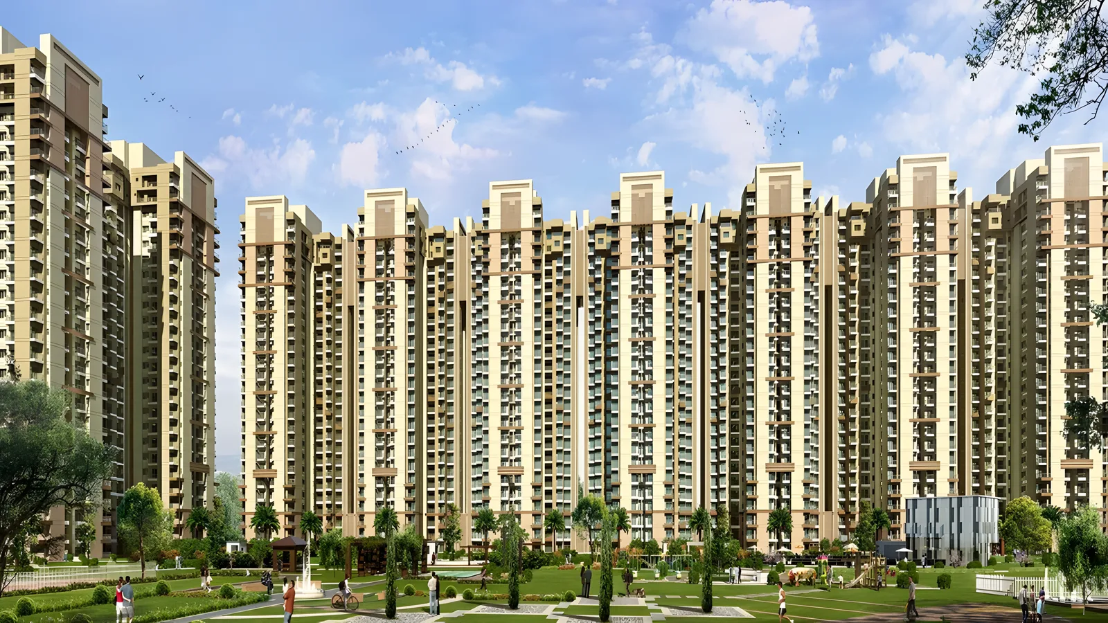 Aerial view of Sector 119, Noida