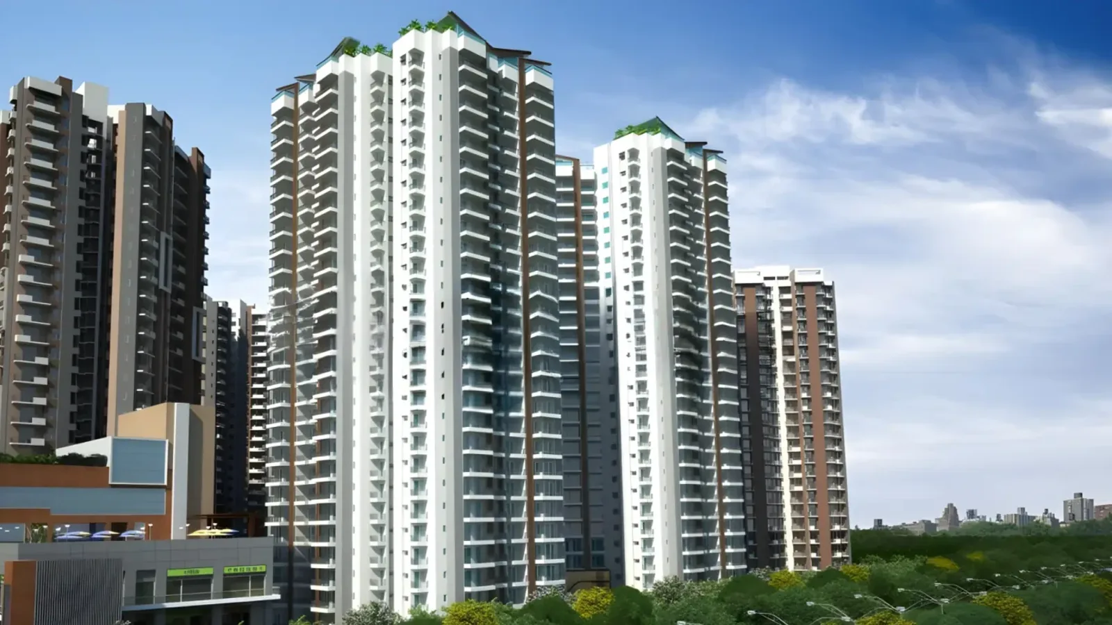 Aerial view of Sector 120, Noida