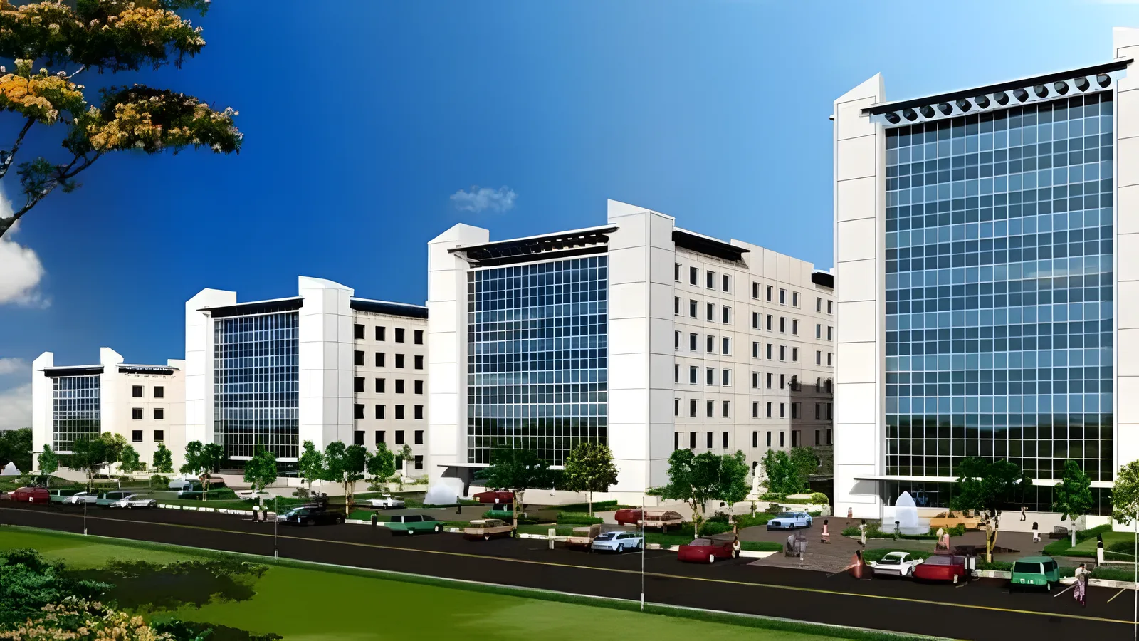 Aerial view of Sector 127, Noida