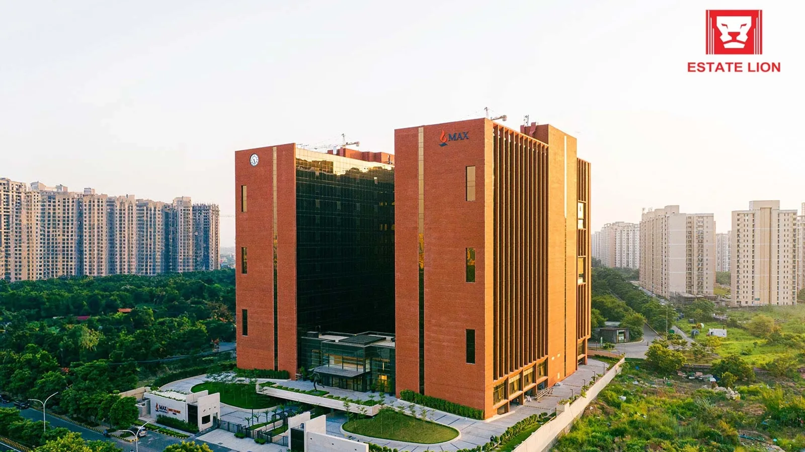 Aerial view of Sector 129, Noida