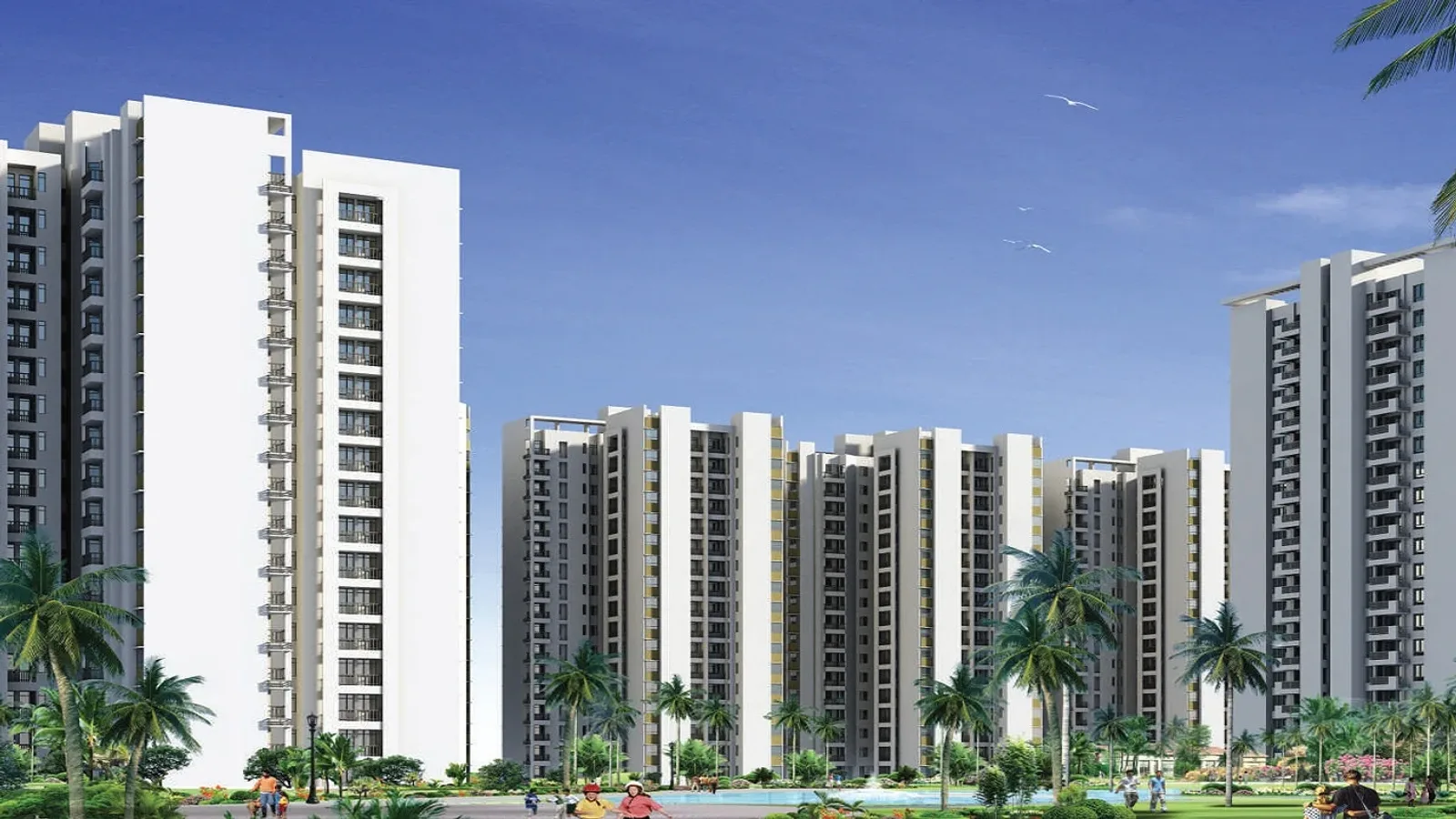 Aerial view of Sector 134, Noida