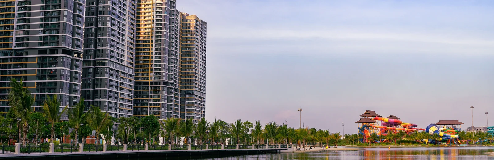 Skyline of Sector 138, Noida at golden hour