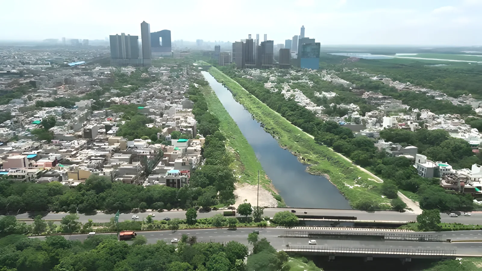 Aerial view of Sector 14A, Noida