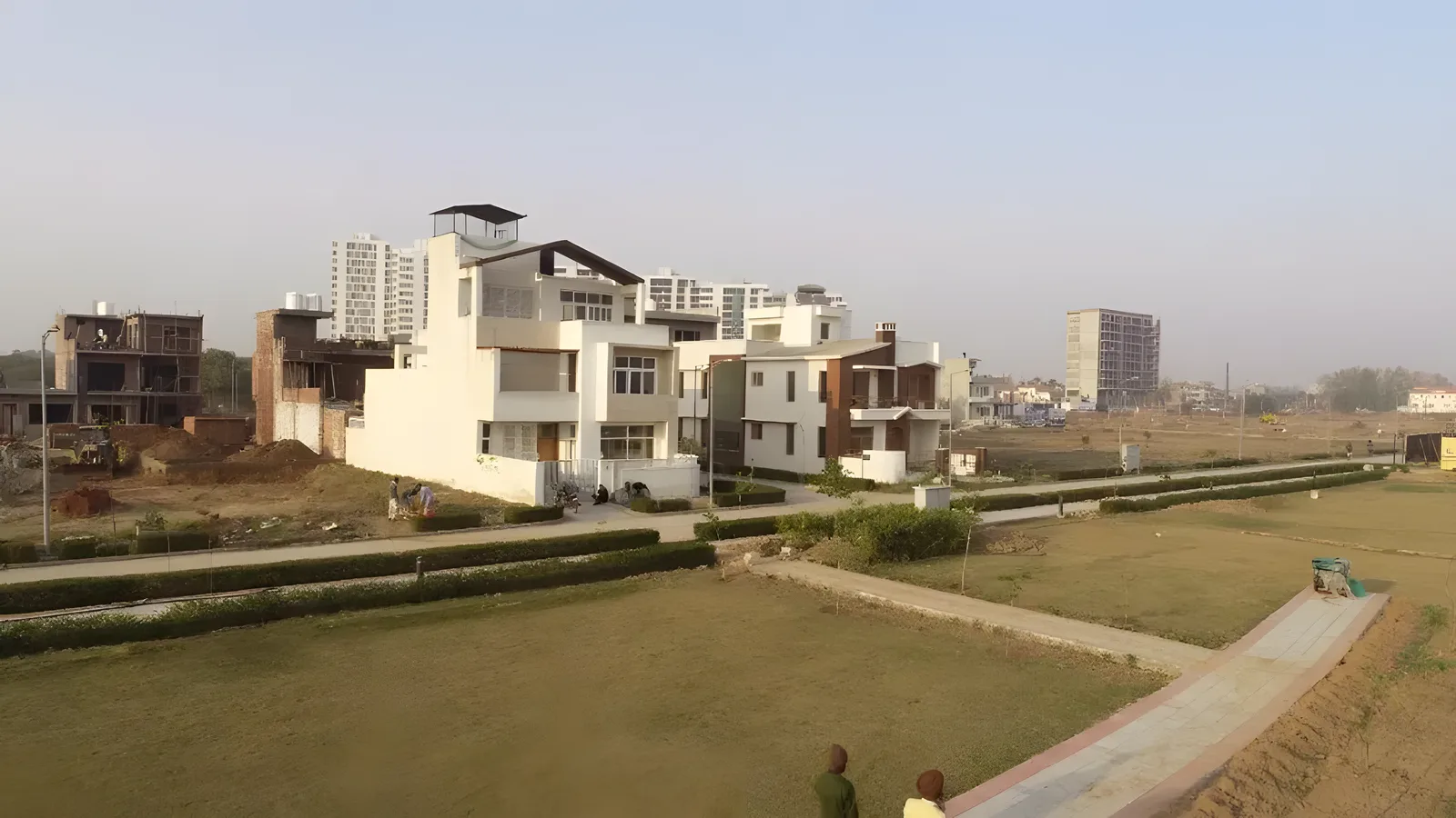 Aerial view of Sector 158, Noida