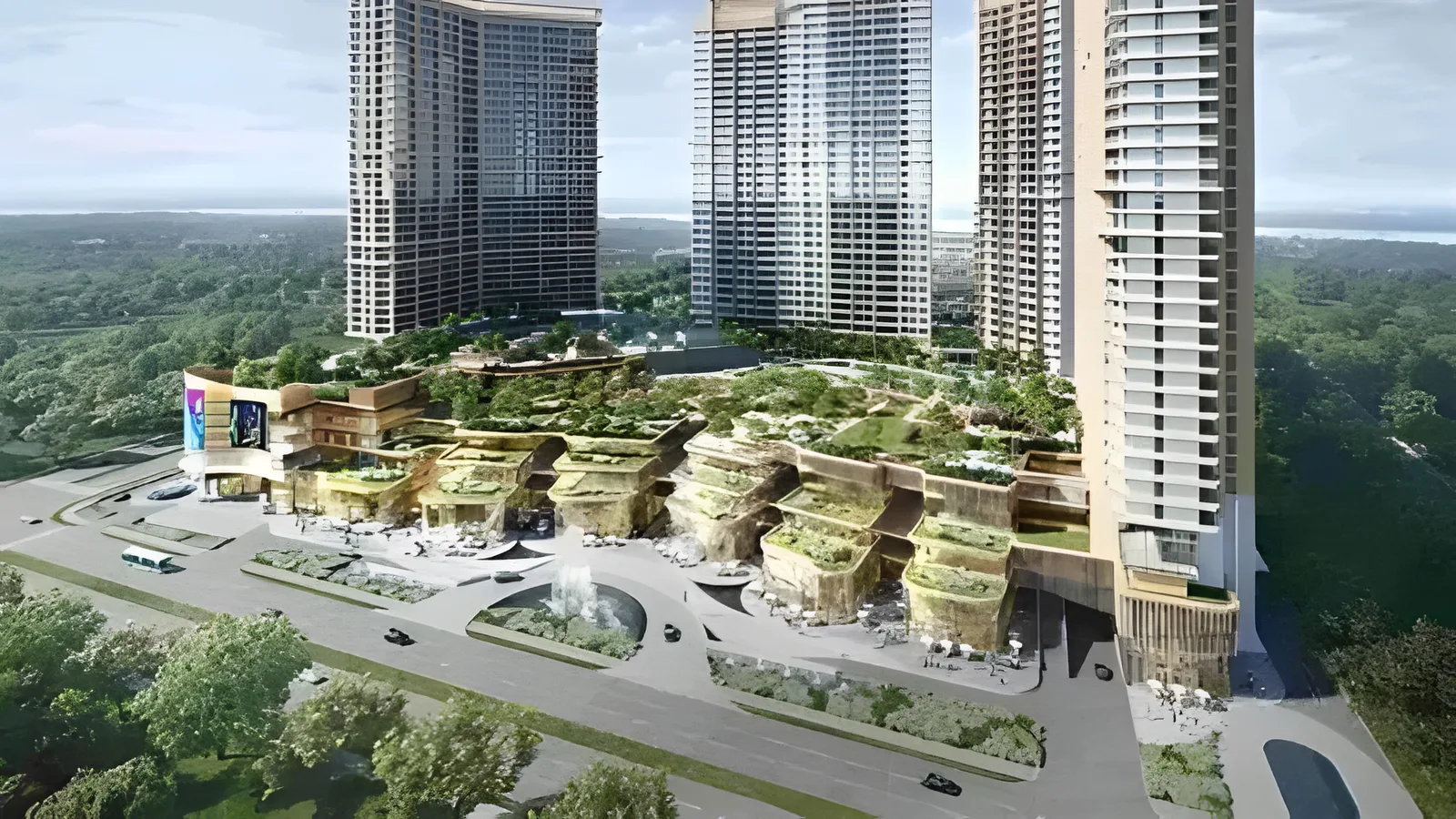 Aerial view of Sector 15A, Noida