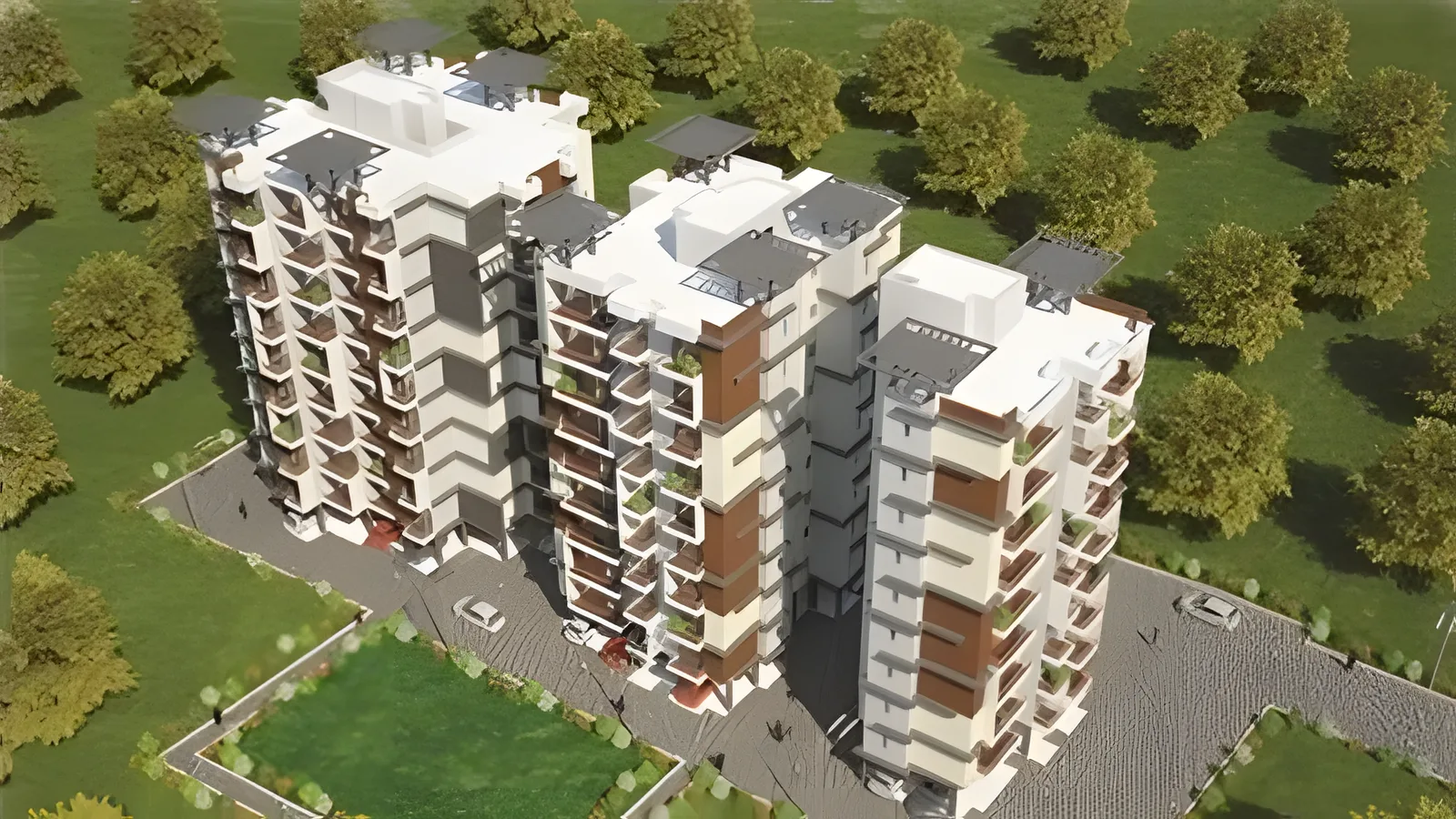 Aerial view of Sector 166, Noida