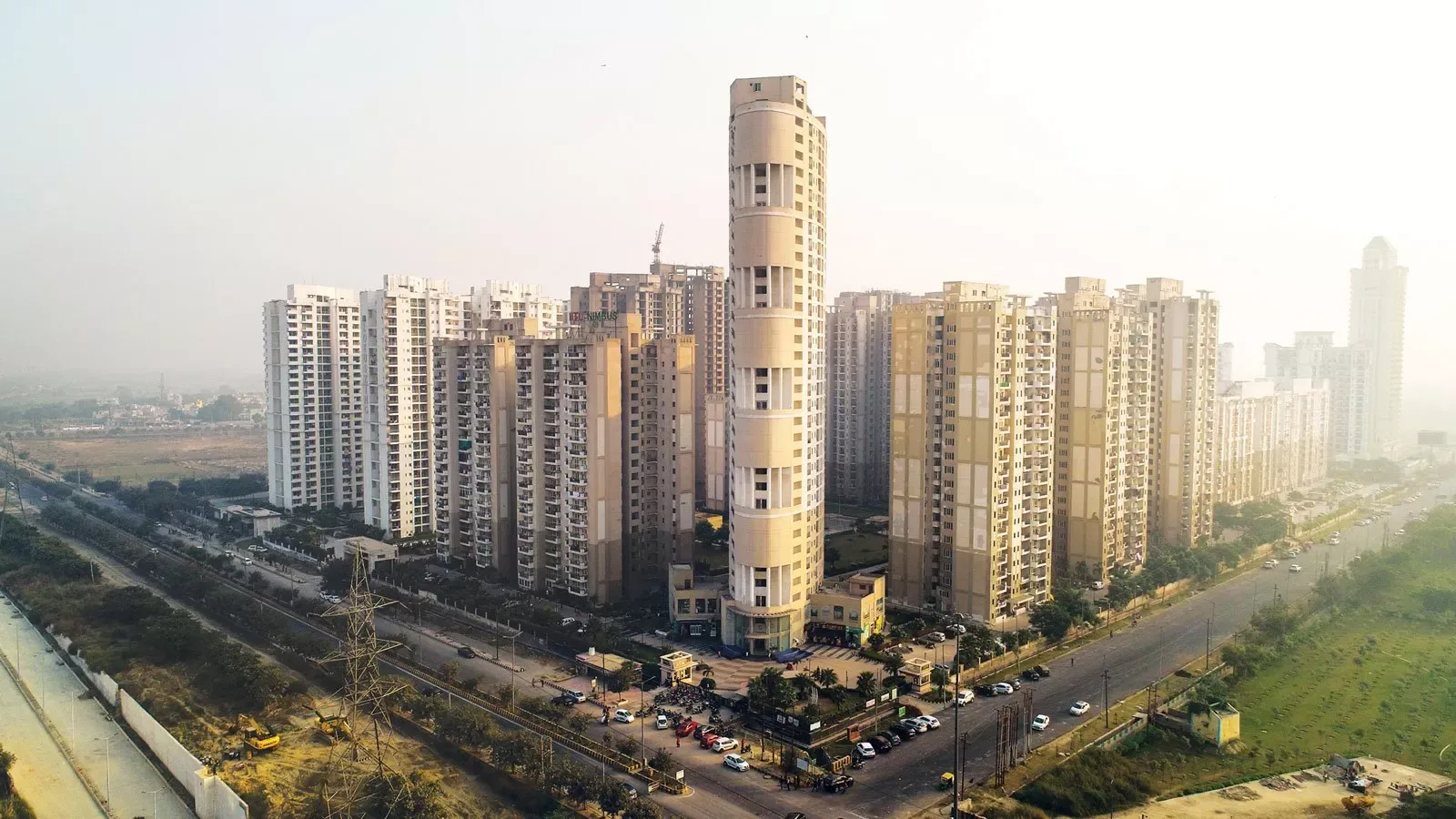 Aerial view of Sector 168, Noida