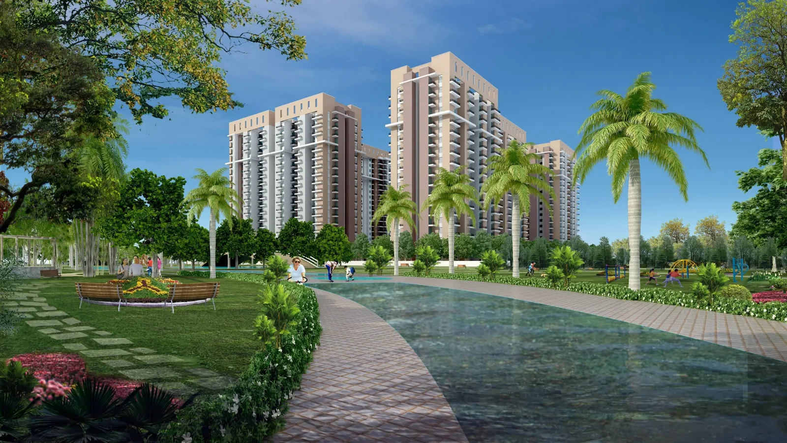 Aerial view of Sector 16A, Noida