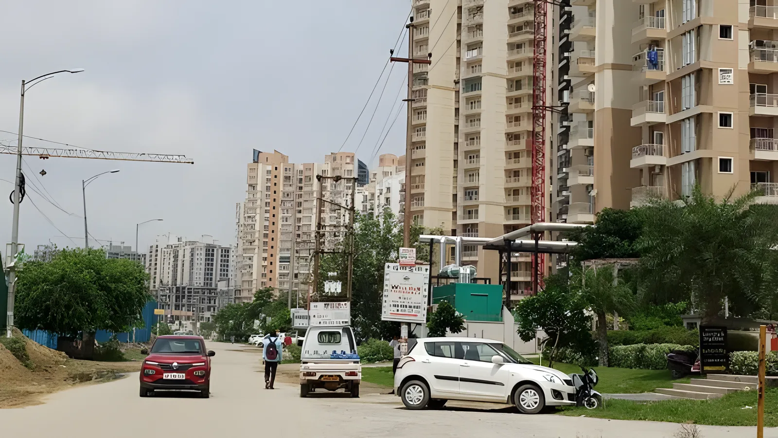 Aerial view of Sector 16B, Noida