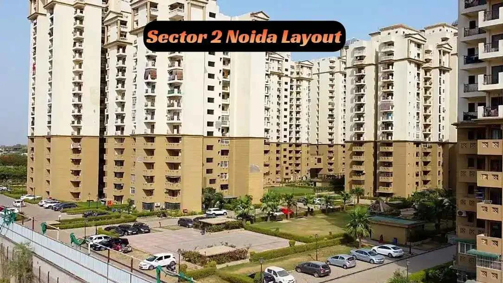Aerial view of Sector 2, Noida