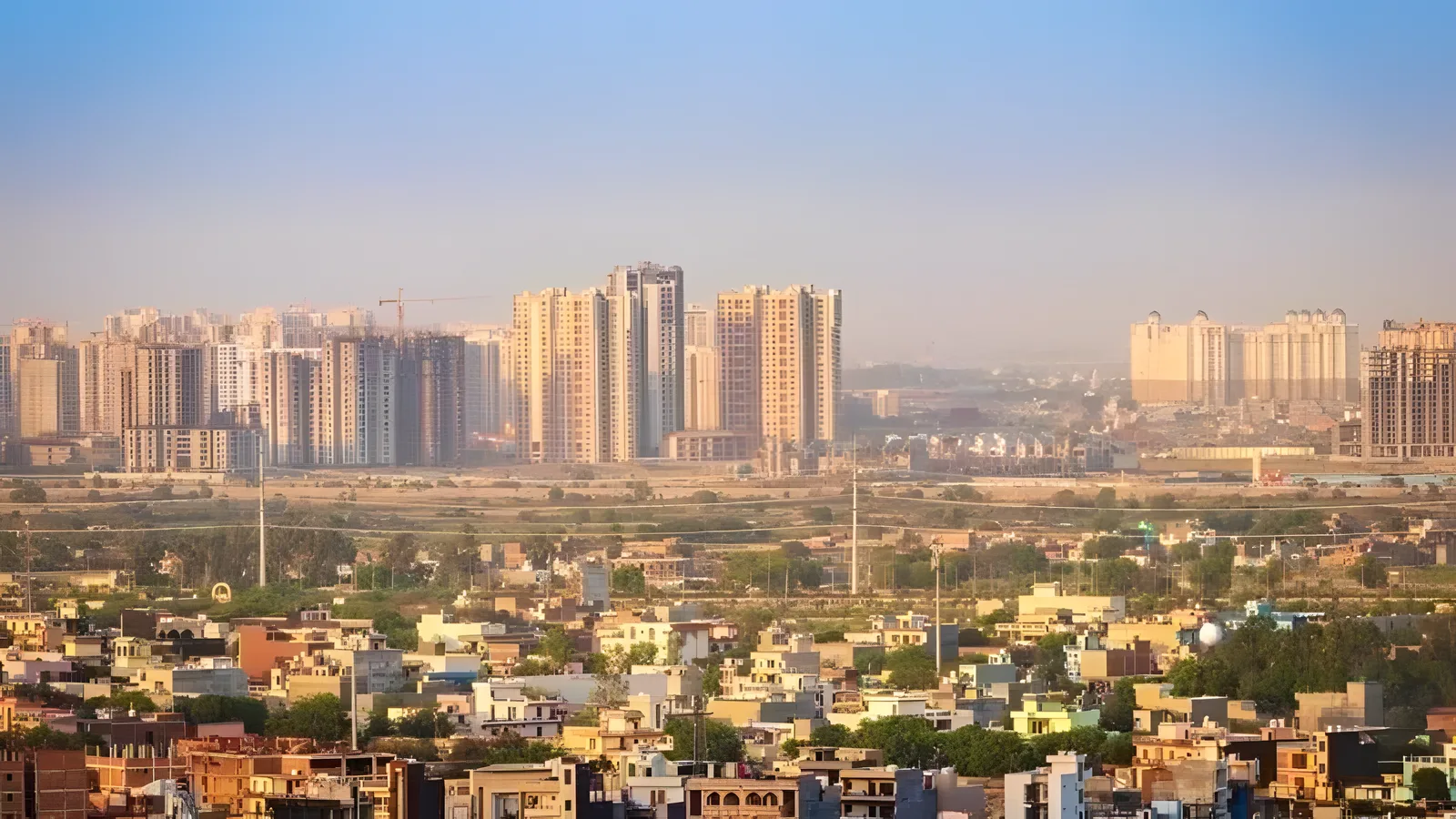 Aerial view of Sector 21, Noida