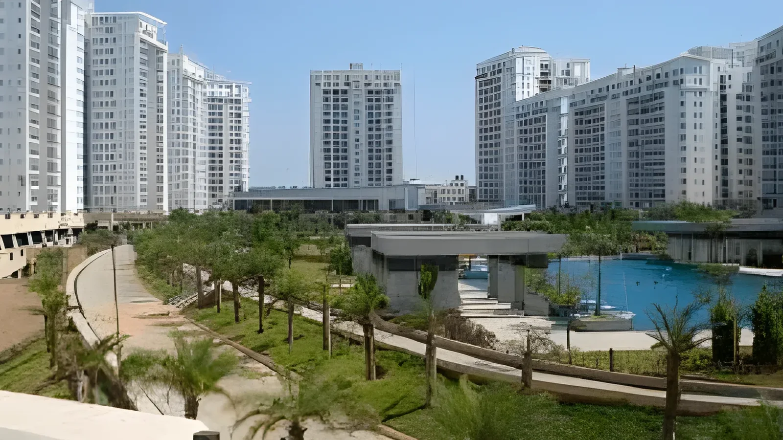 Aerial view of Sector 28, Noida