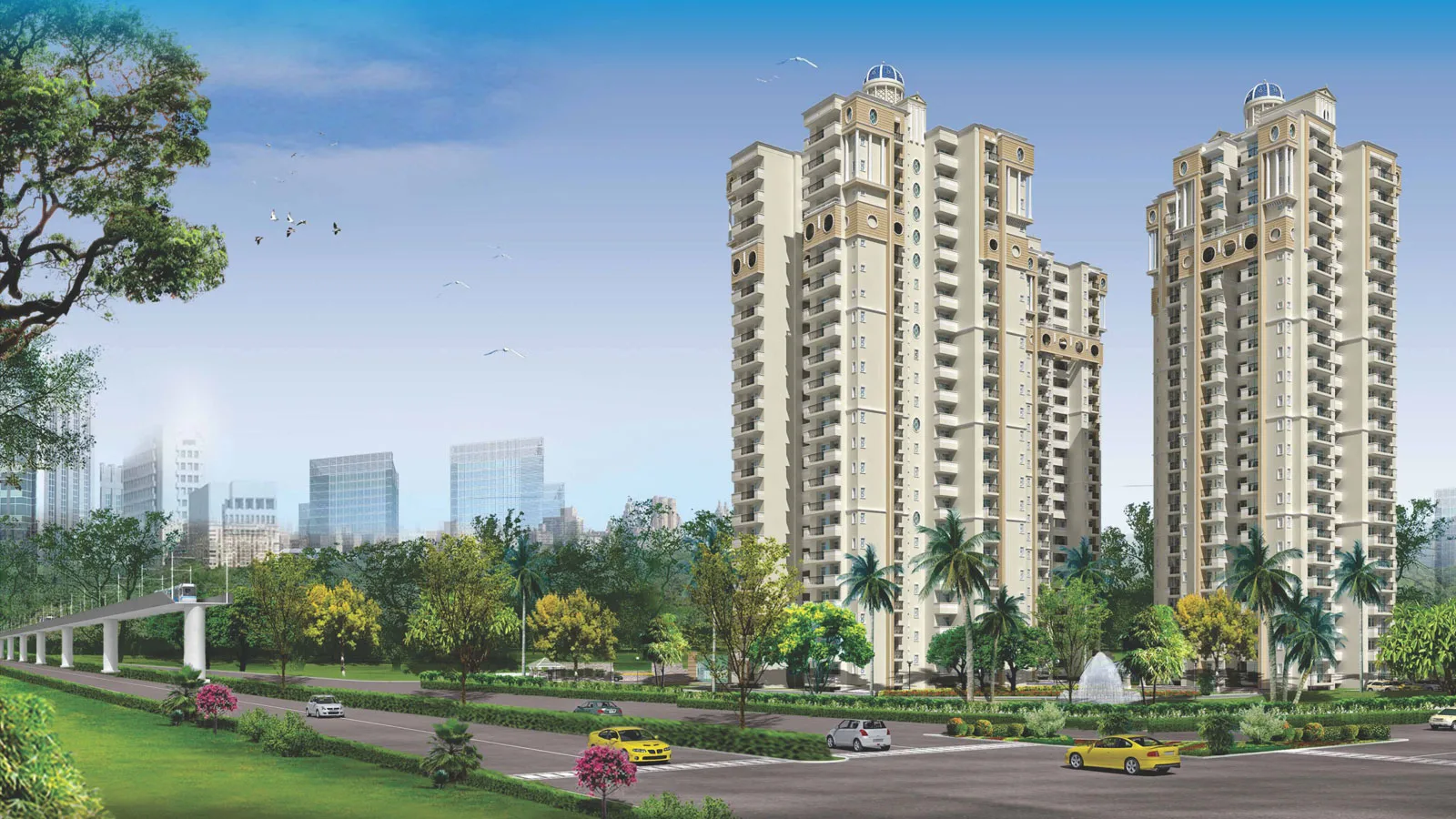 Aerial view of Sector 34, Noida