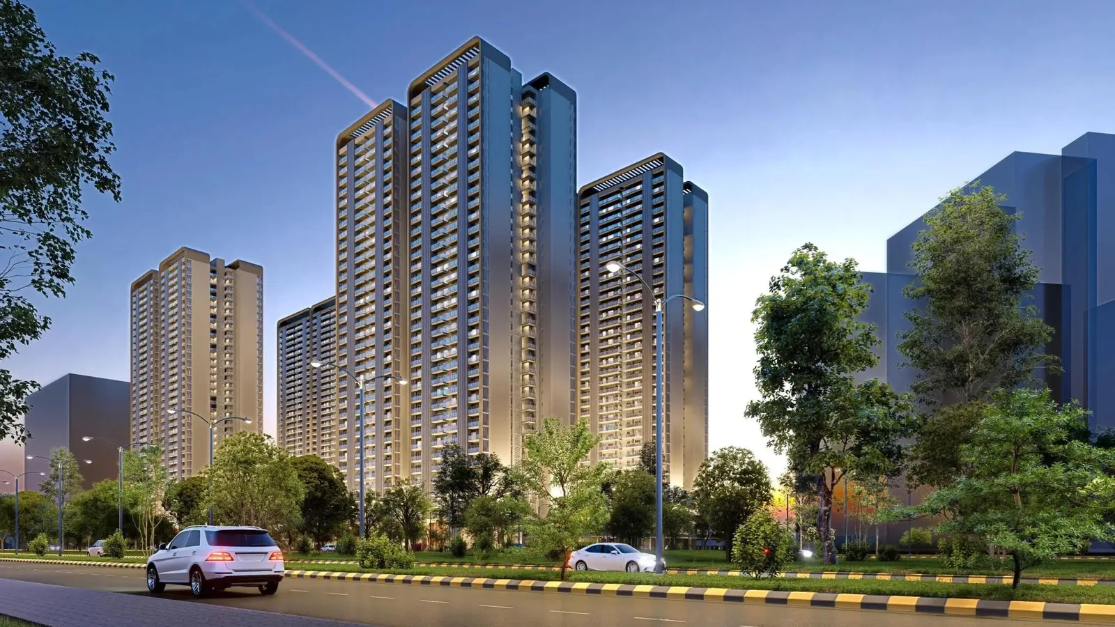 Aerial view of Sector 4, Noida