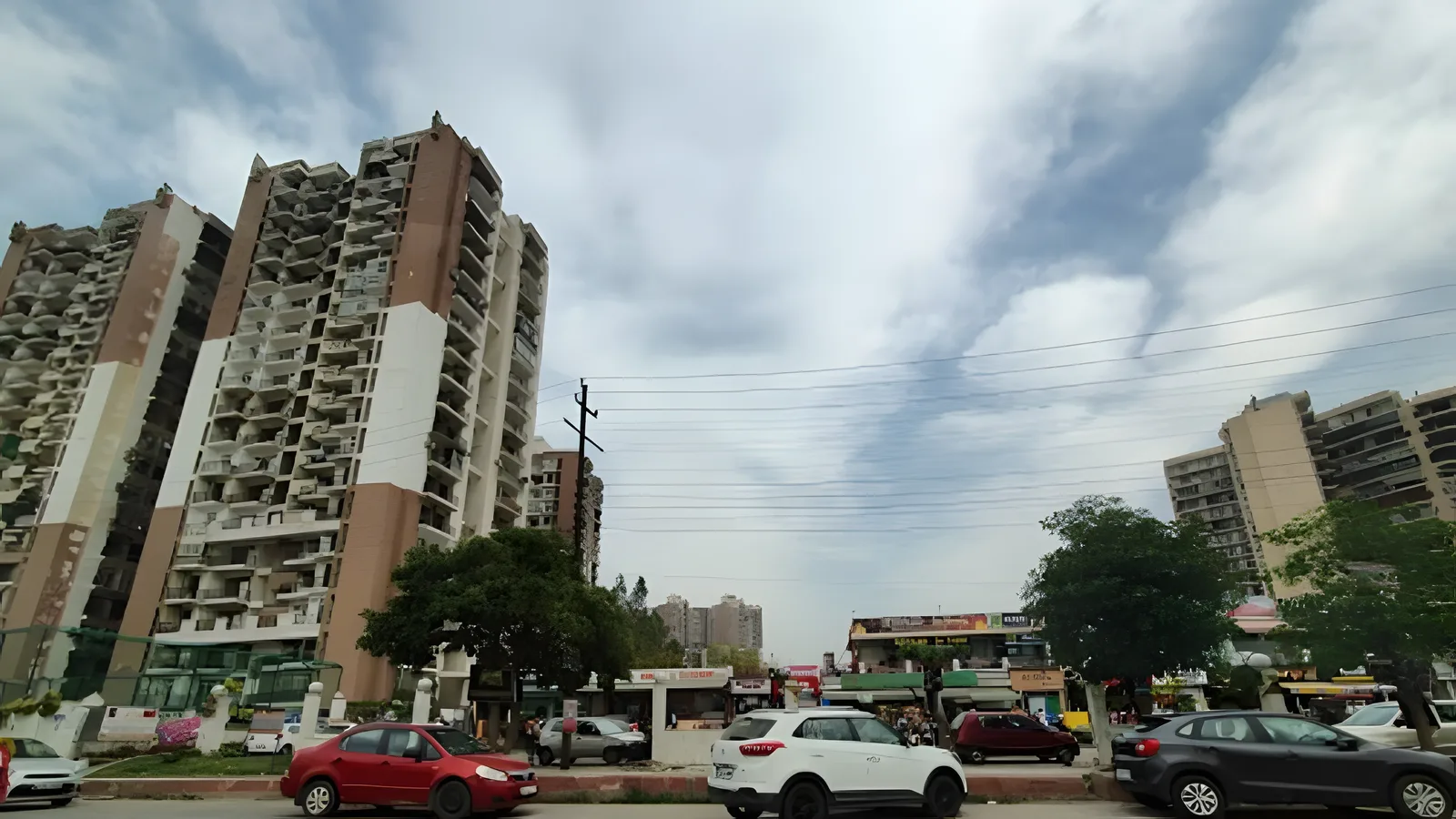 Aerial view of Sector 46, Noida