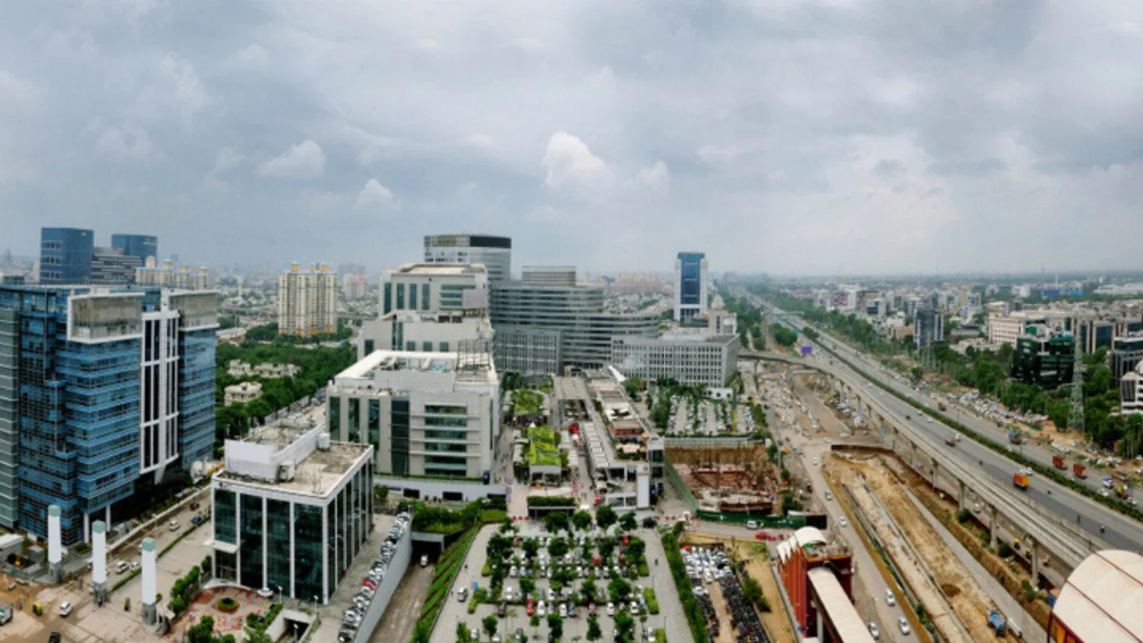 Aerial view of Sector 49, Noida