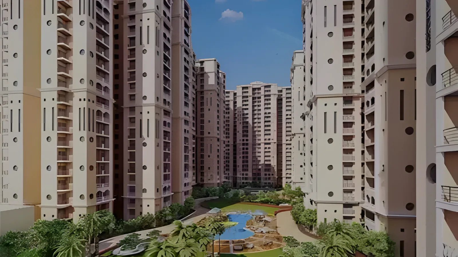 Aerial view of Sector 5, Noida