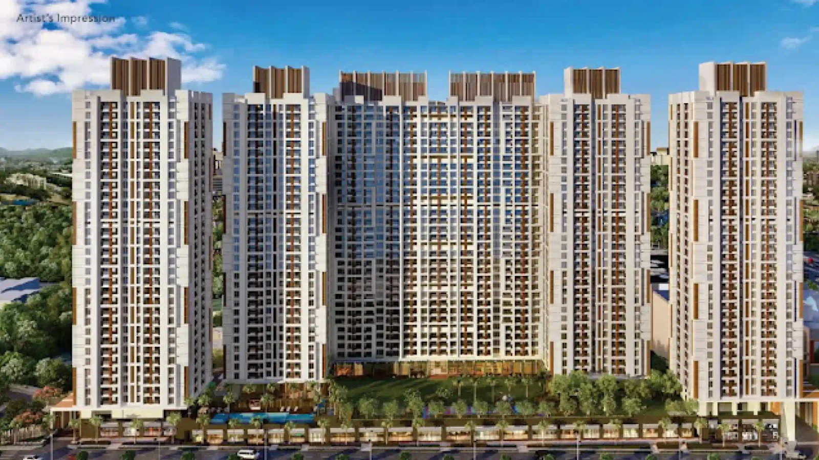 Aerial view of Sector 52, Noida