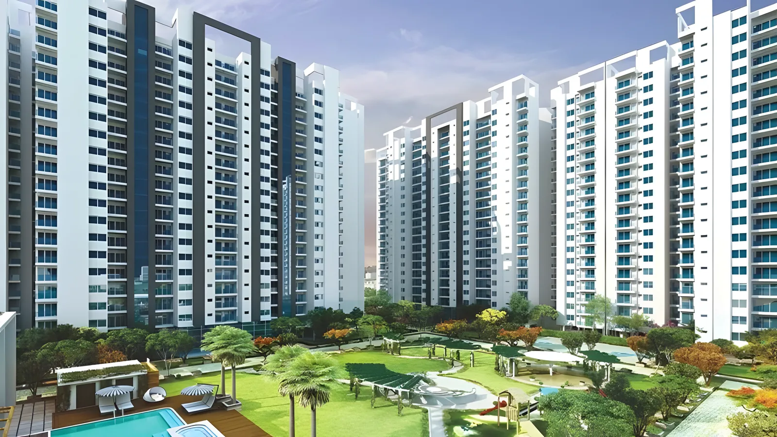 Aerial view of Sector 61, Noida