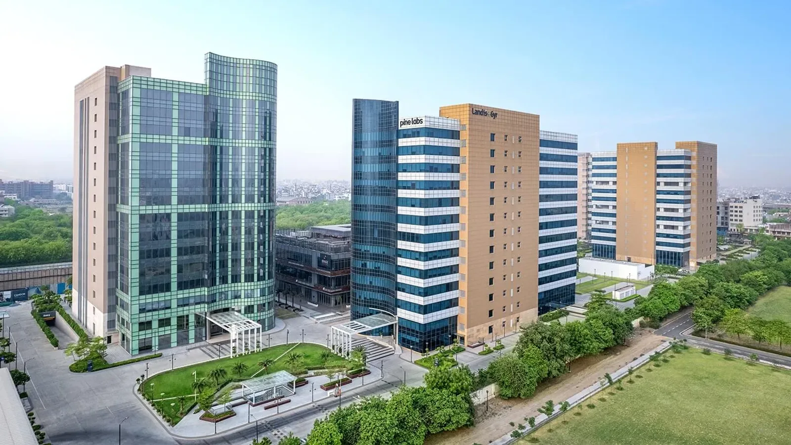 Aerial view of Sector 62, Noida