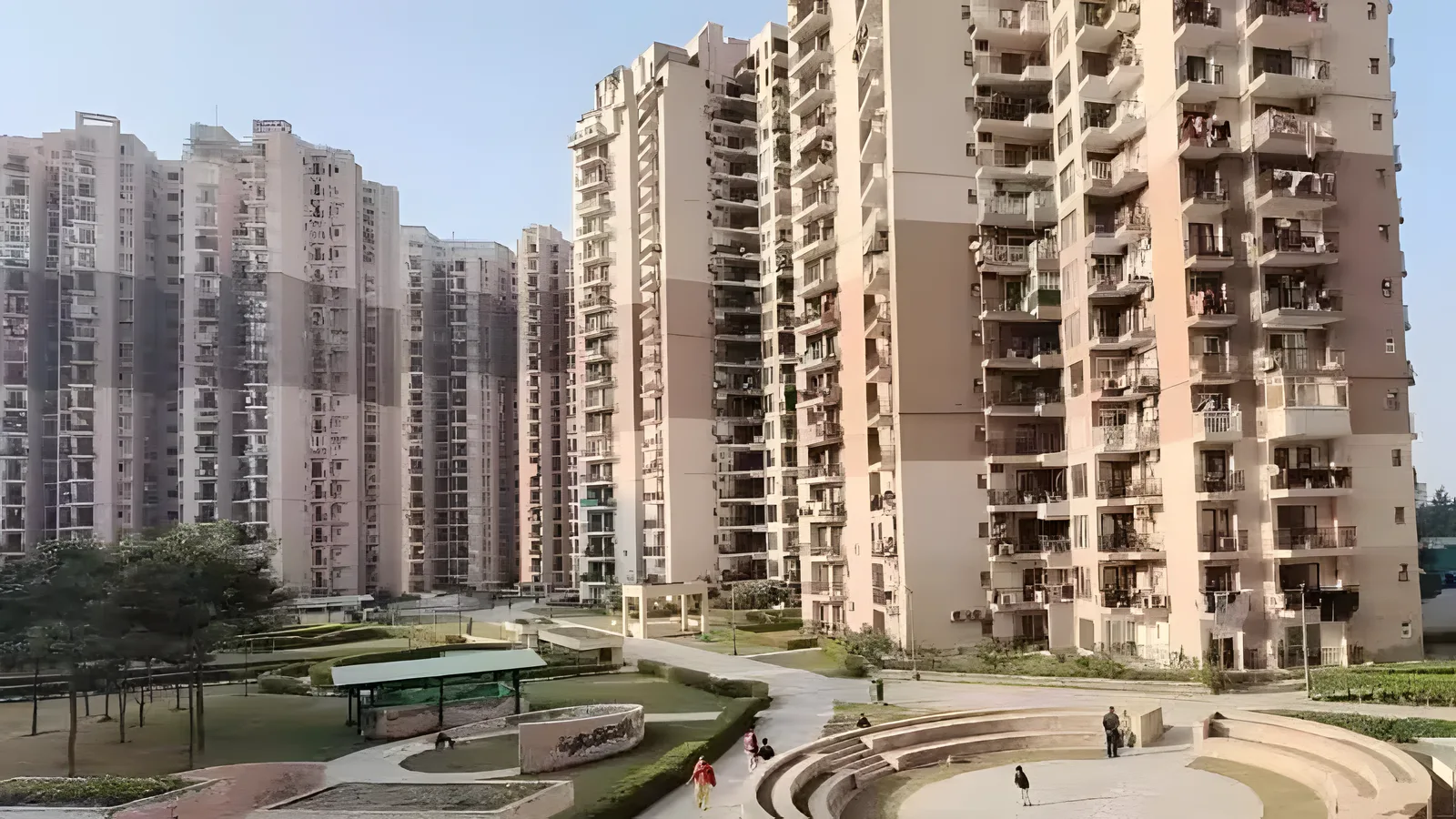 Aerial view of Sector 64, Noida