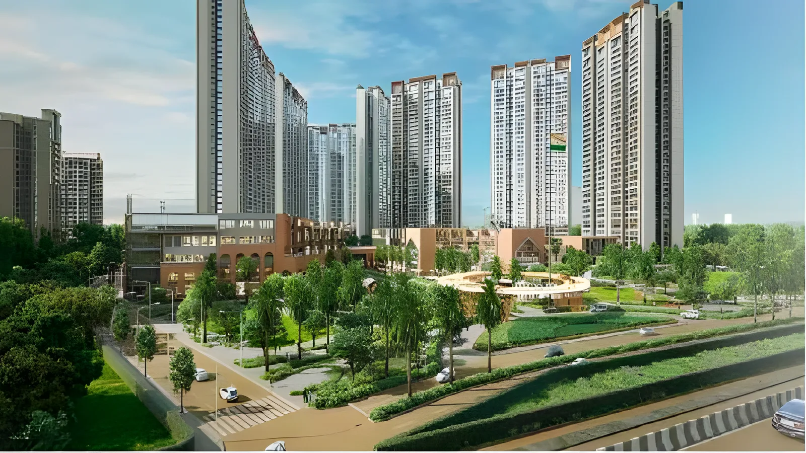 Aerial view of Sector 71, Noida