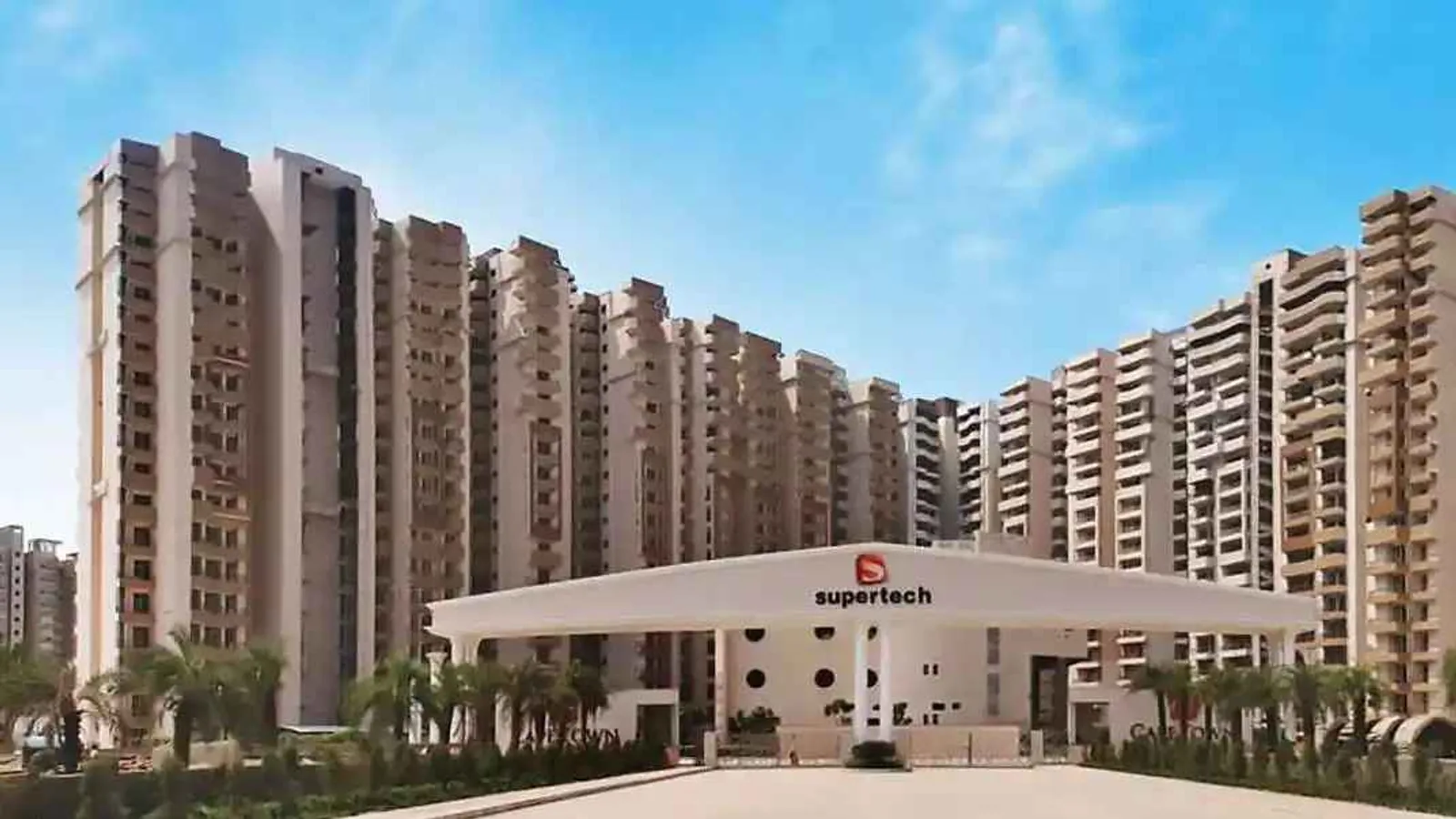 Aerial view of Sector 74, Noida