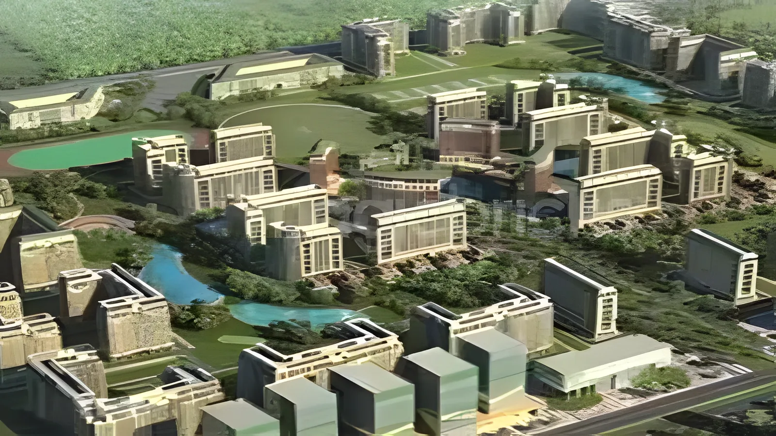 Aerial view of Sector 75, Noida