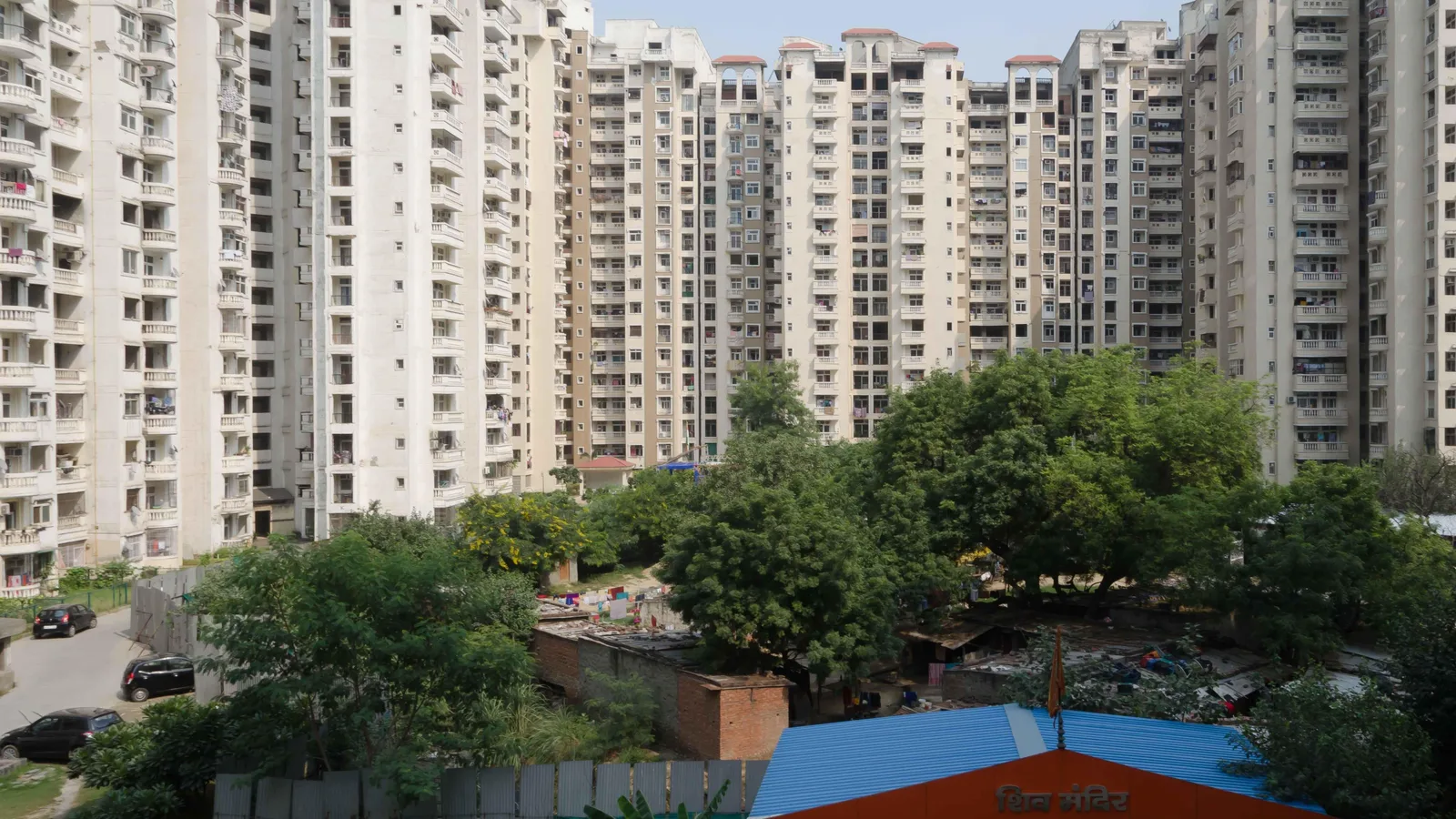 Aerial view of Sector 76, Noida