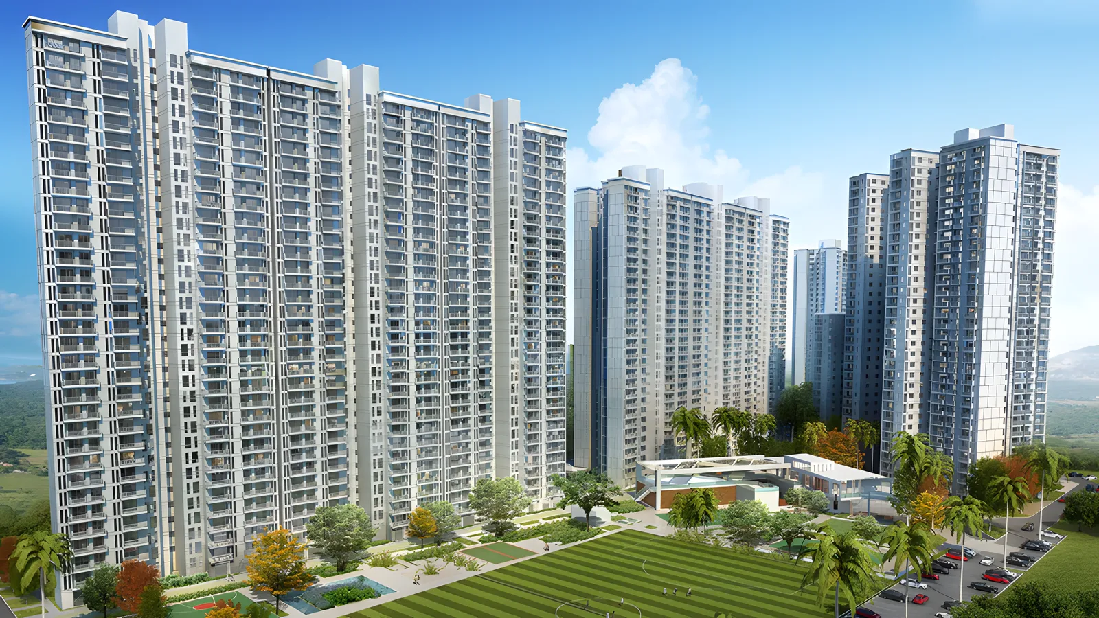 Aerial view of Sector 79, Noida