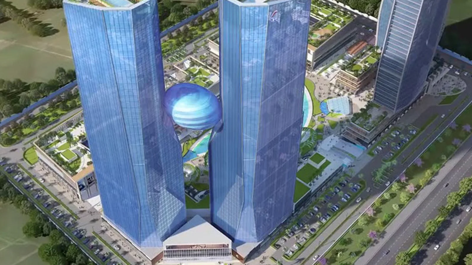 Aerial view of Sector 83, Noida