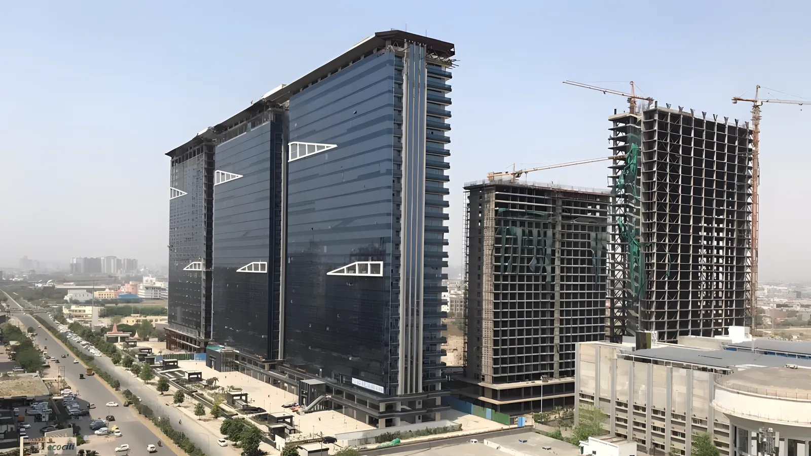 Aerial view of Sector 90, Noida