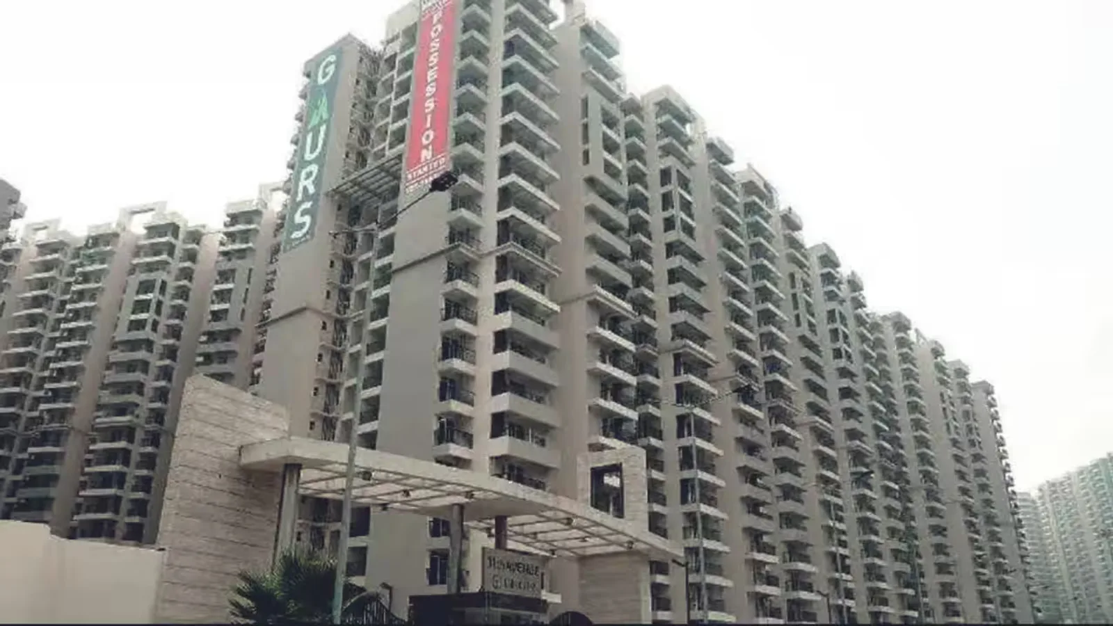 Aerial view of Sector 91, Noida