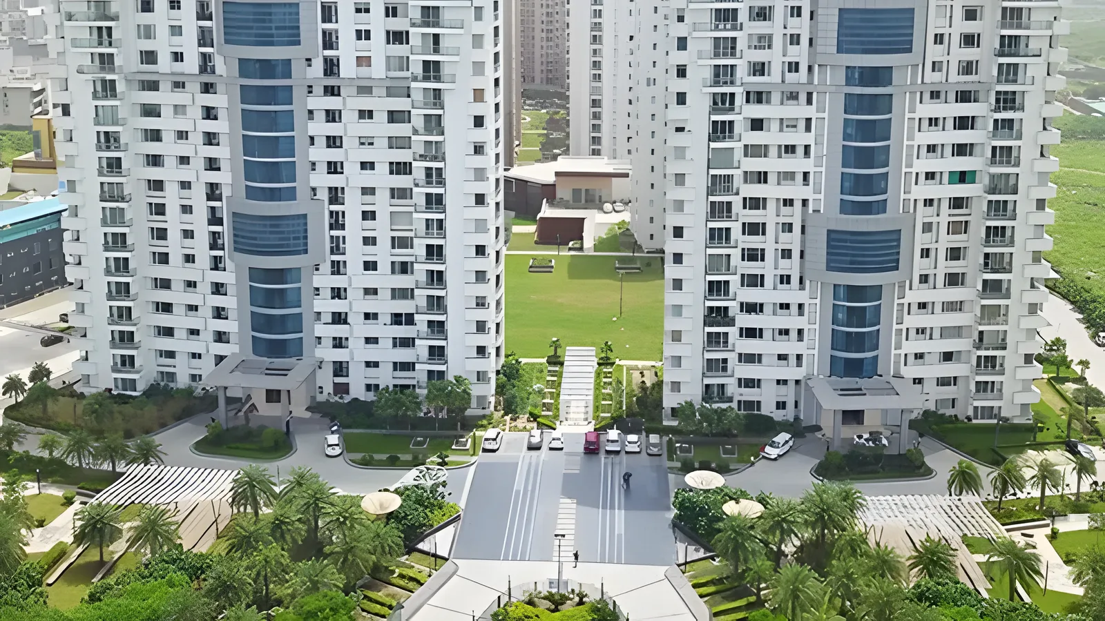 Aerial view of Sector 92, Noida