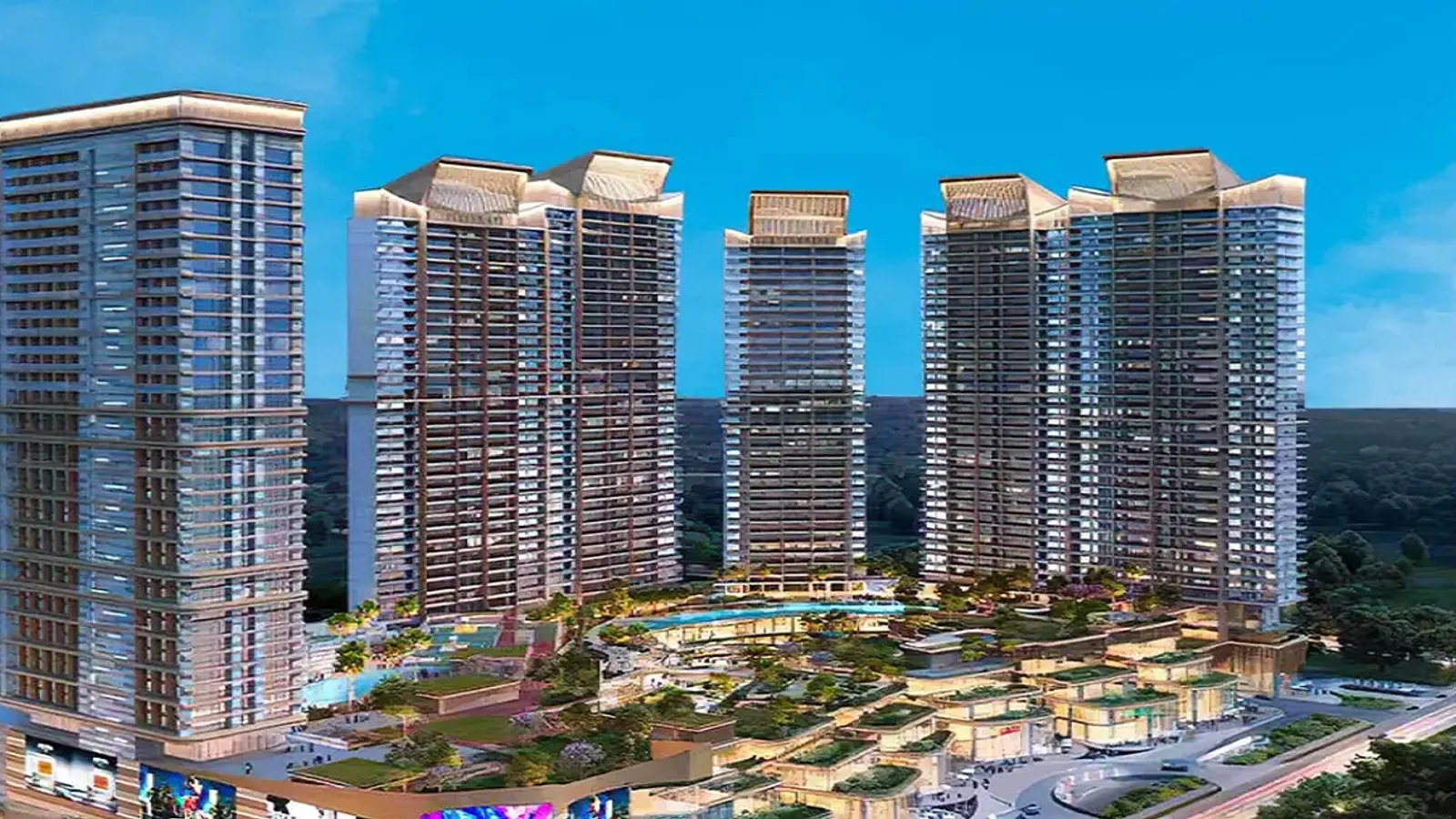Aerial view of Sector 94, Noida