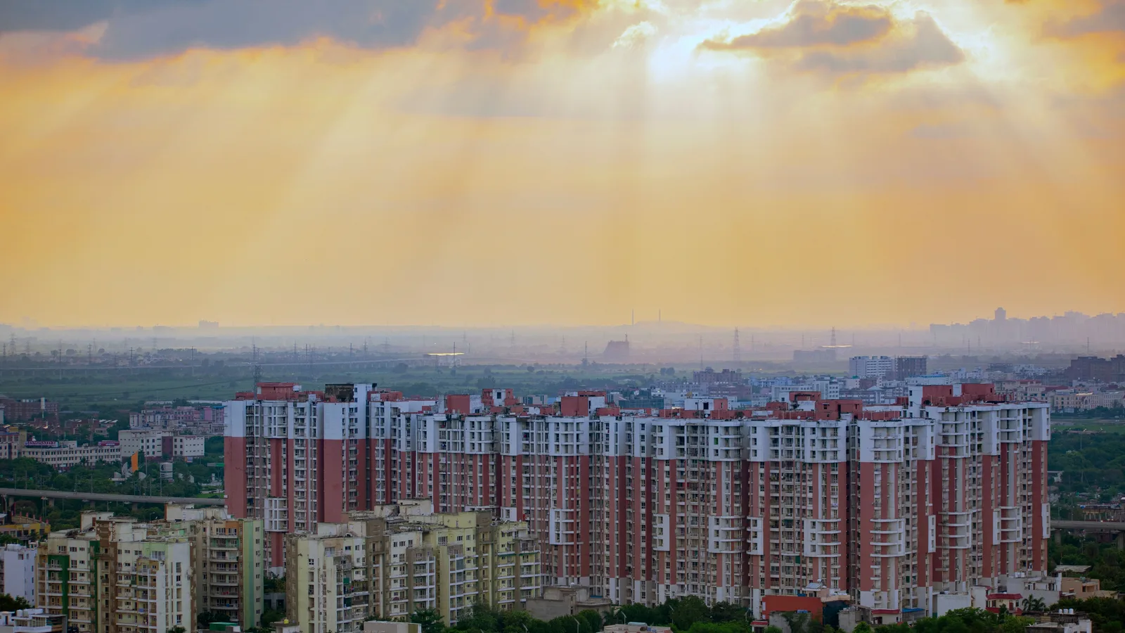 Aerial view of Sector 97, Noida