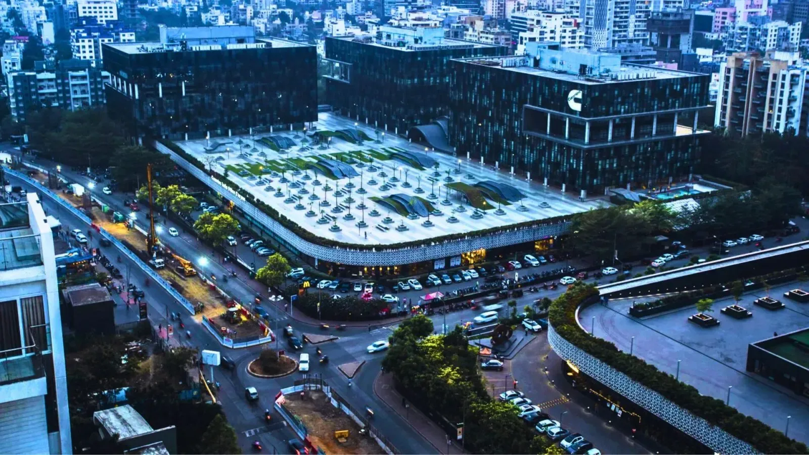 Aerial view of Balewadi, Pune
