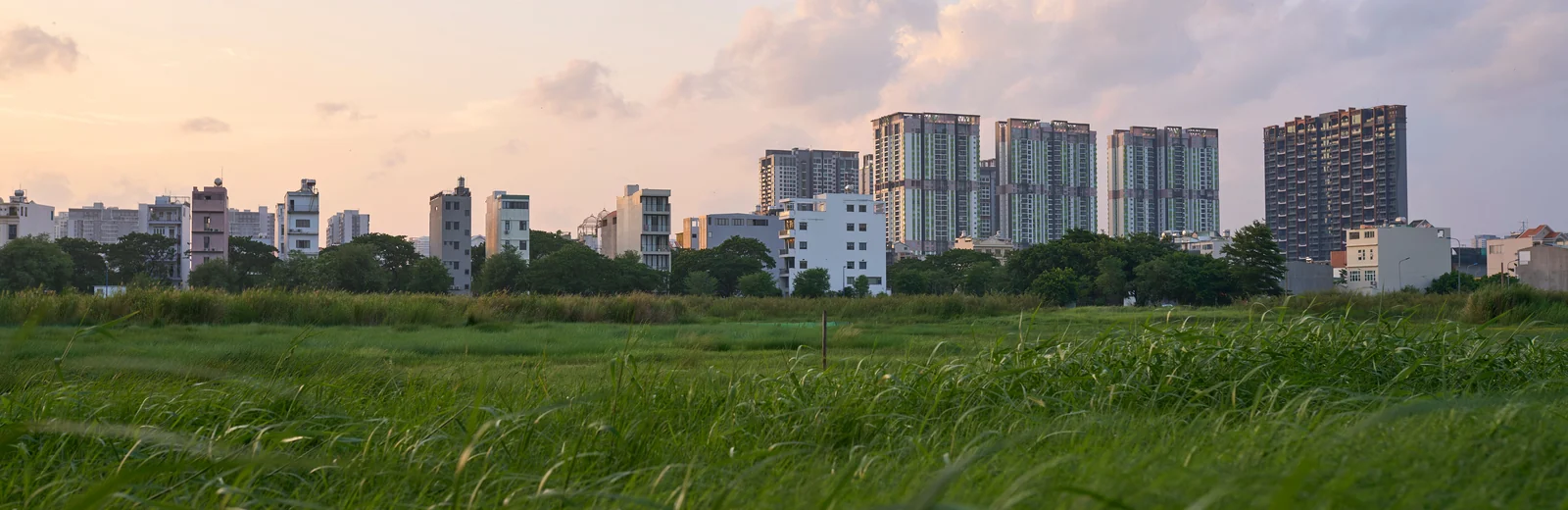 Skyline of Bhekrai Nagar, Pune at golden hour