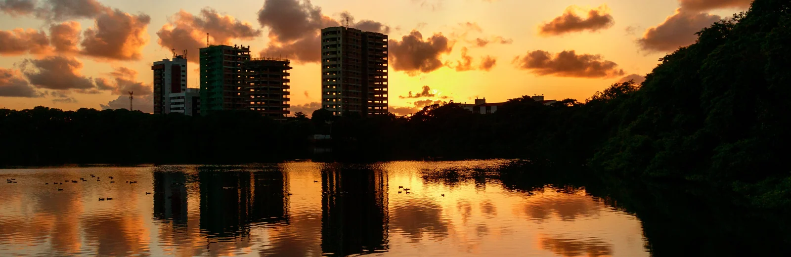 Skyline of Dighi, Pune at golden hour