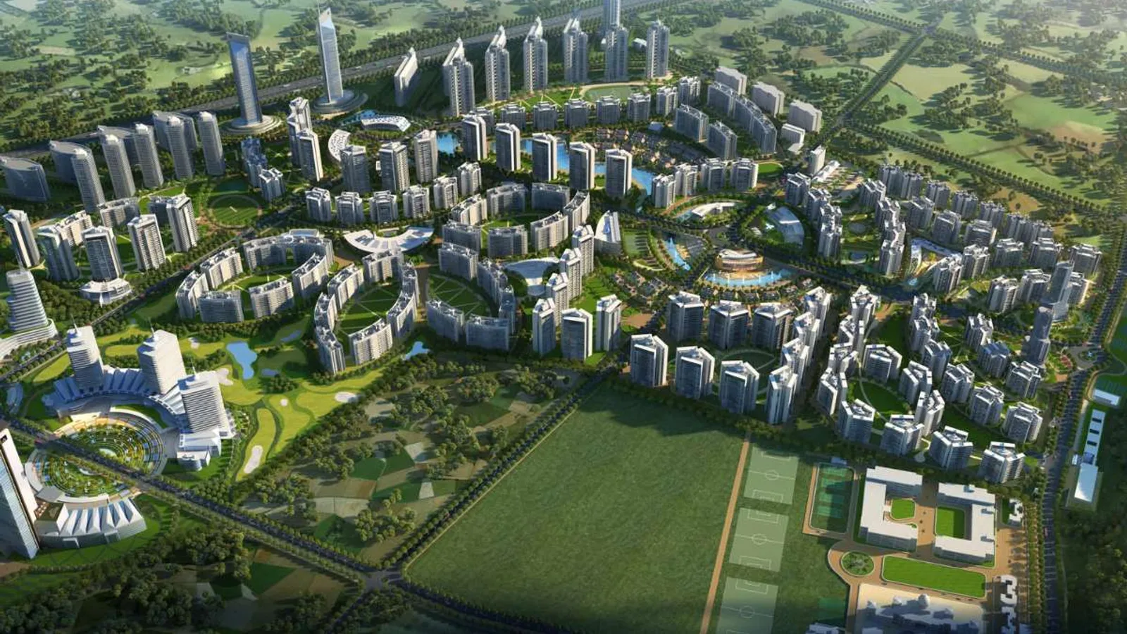 Aerial view of Kondhwa, Pune