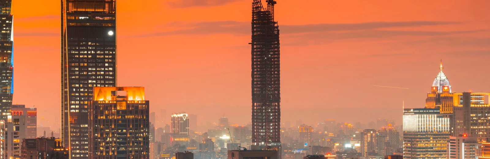 Skyline of Lonikand, Pune at golden hour