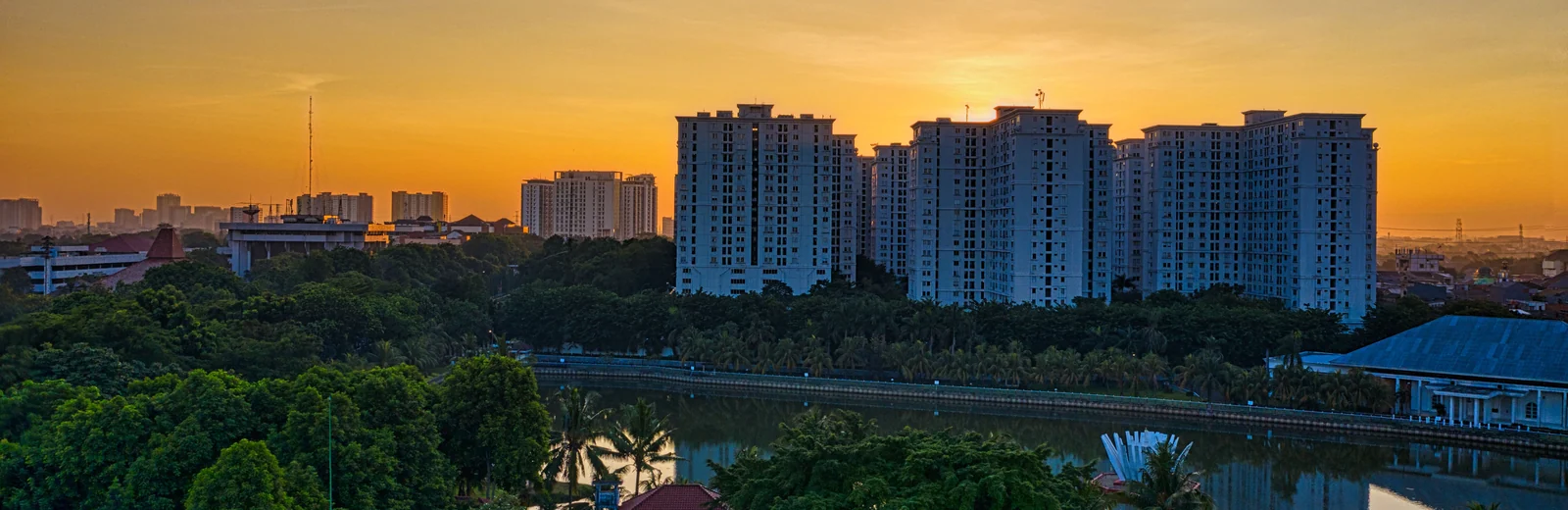 Skyline of Pimple Saudagar, Pune at golden hour