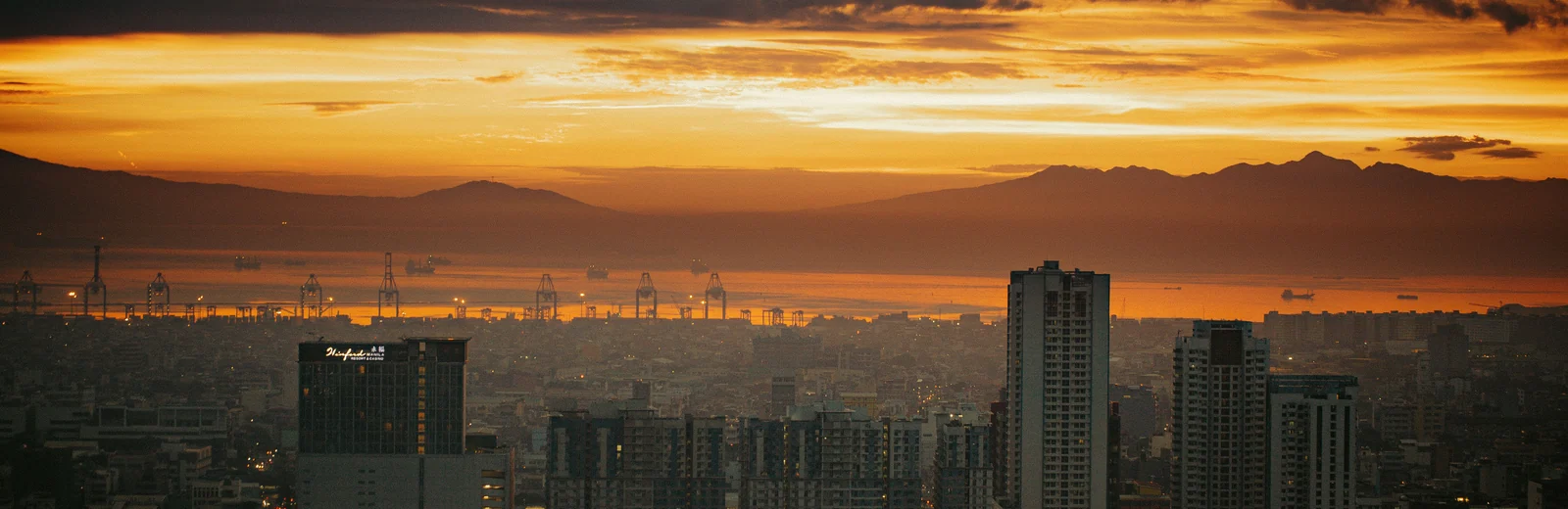 Skyline of Pimpri, Pune at golden hour