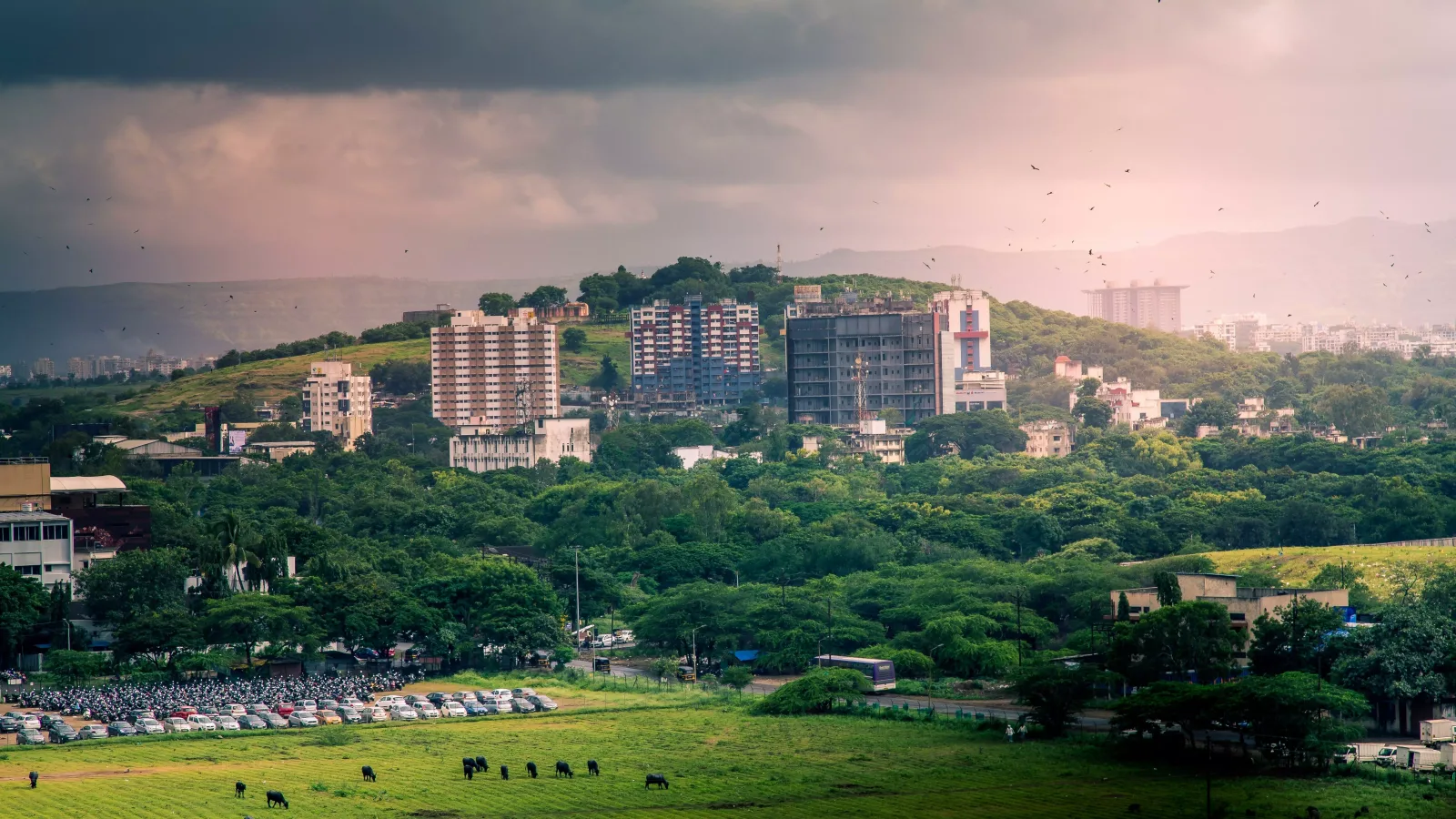 Aerial view of Shivajinagar, Pune
