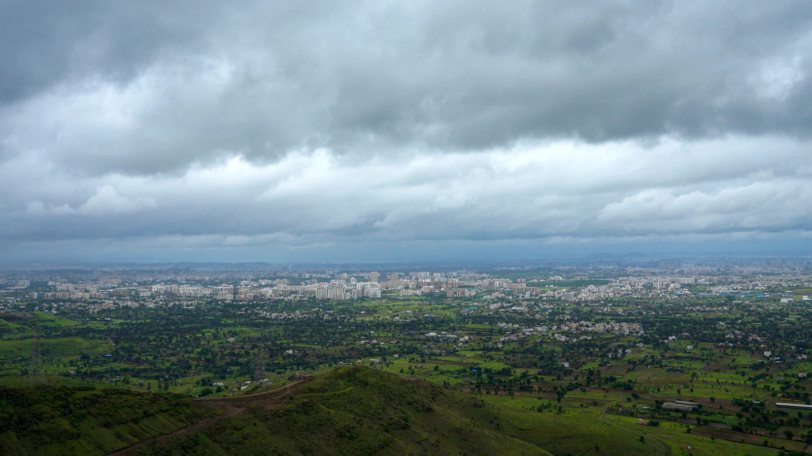 Aerial view of Swargate, Pune
