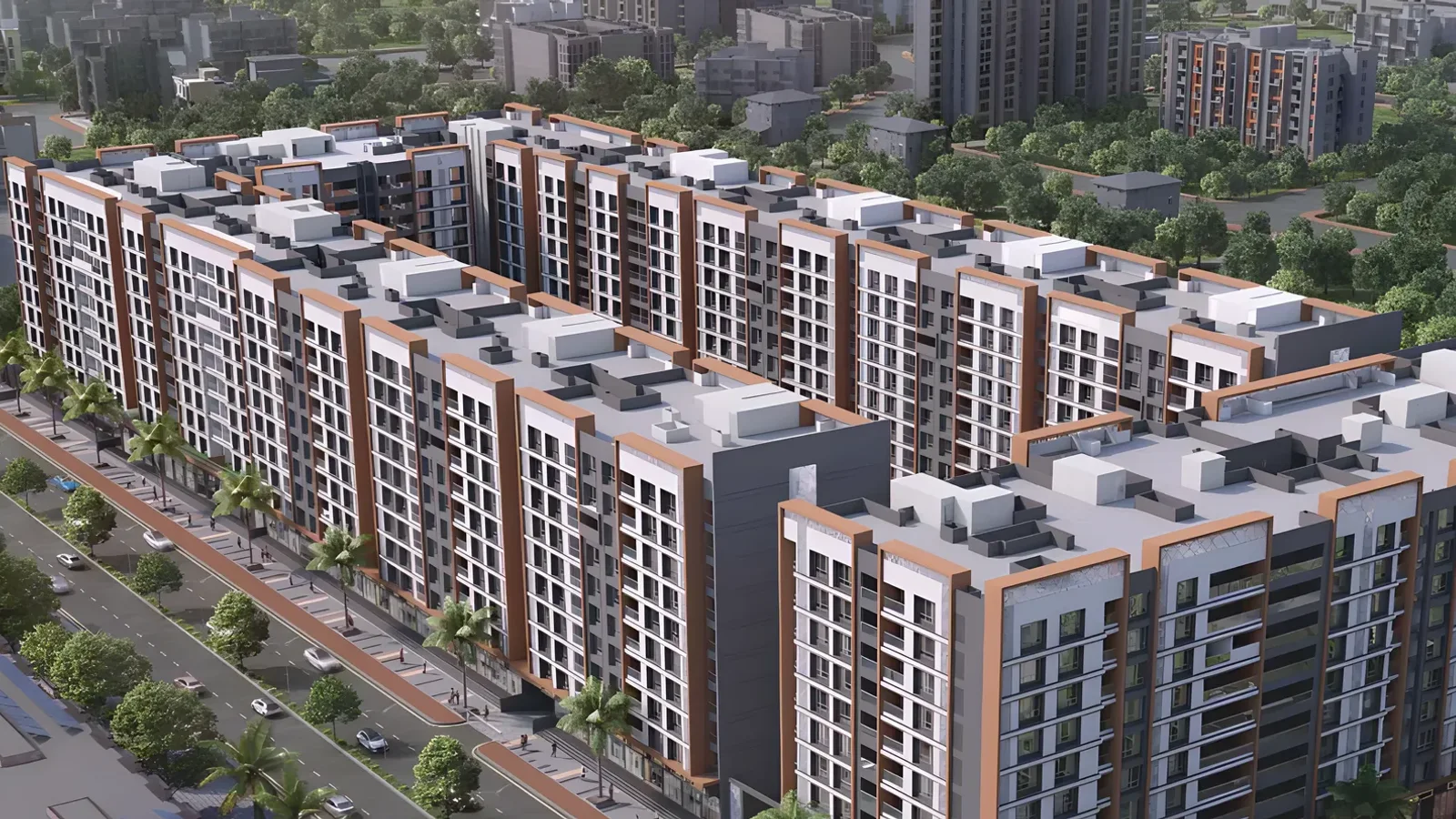 Aerial view of Viman Nagar, Pune